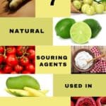 Poster of 7 natural substitutes of vinegar.