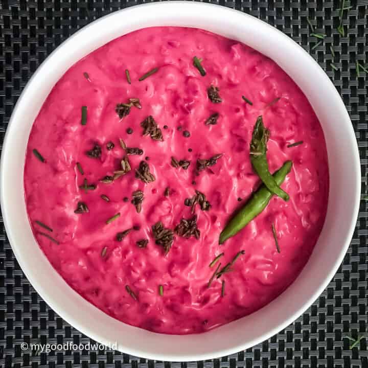 Simple Beetroot Raita Recipe - MyGoodFoodWorld