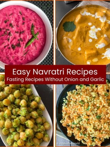 A collection of easy Navratri recipes without onions or garlic.